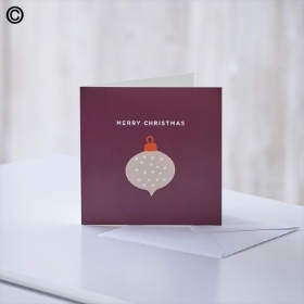 Merry Christmas Bauble Greetings Card